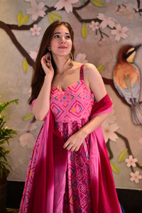 Thumbnail for Everywhere Designer Pink Silk Cotton Stitched Suit With Dupatta - Anbazaar - Distacart