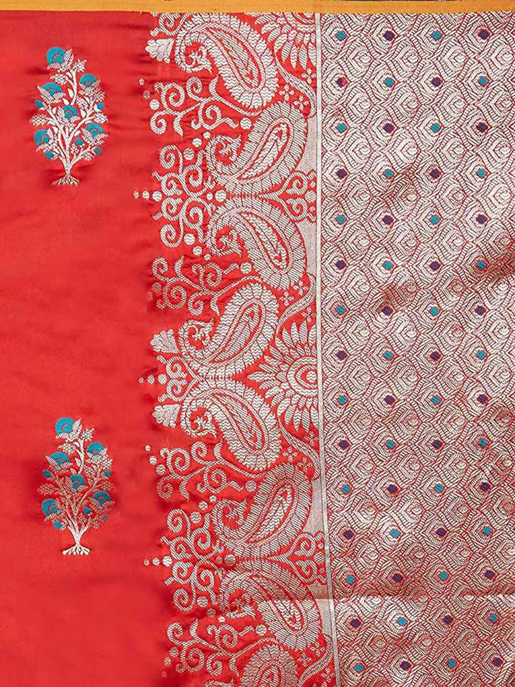 Buy VARKALA SILK SAREES Women Pink Solid Paithani Silk Saree With Blouse  Online at Best Prices in India - JioMart.
