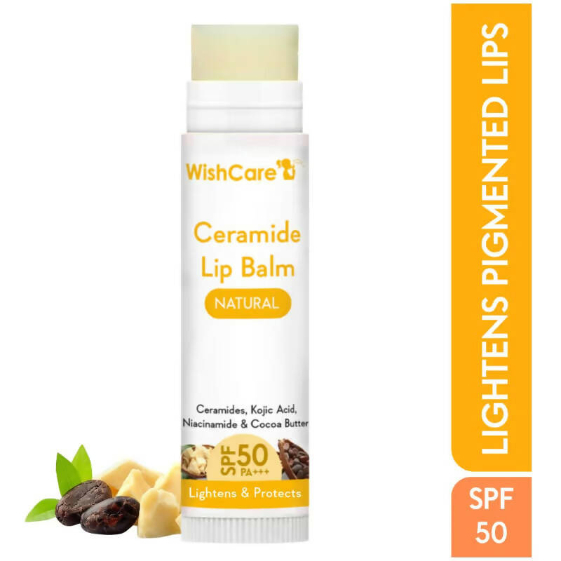 Wishcare Ceramide Lip Balm with SPF50 PA+++ - Natural - Distacart