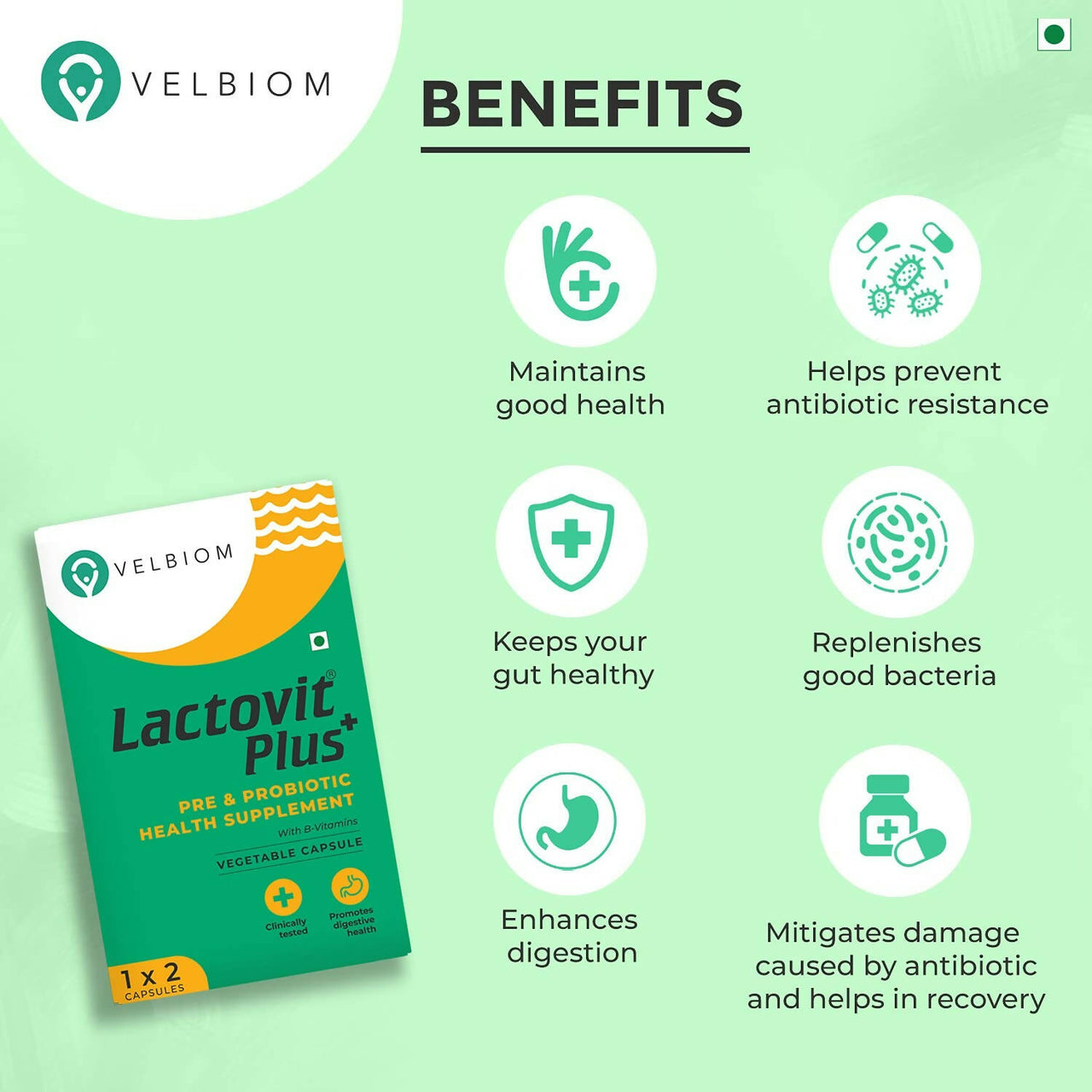 Velbiom Lactovit Plus Probiotics For Men - Distacart