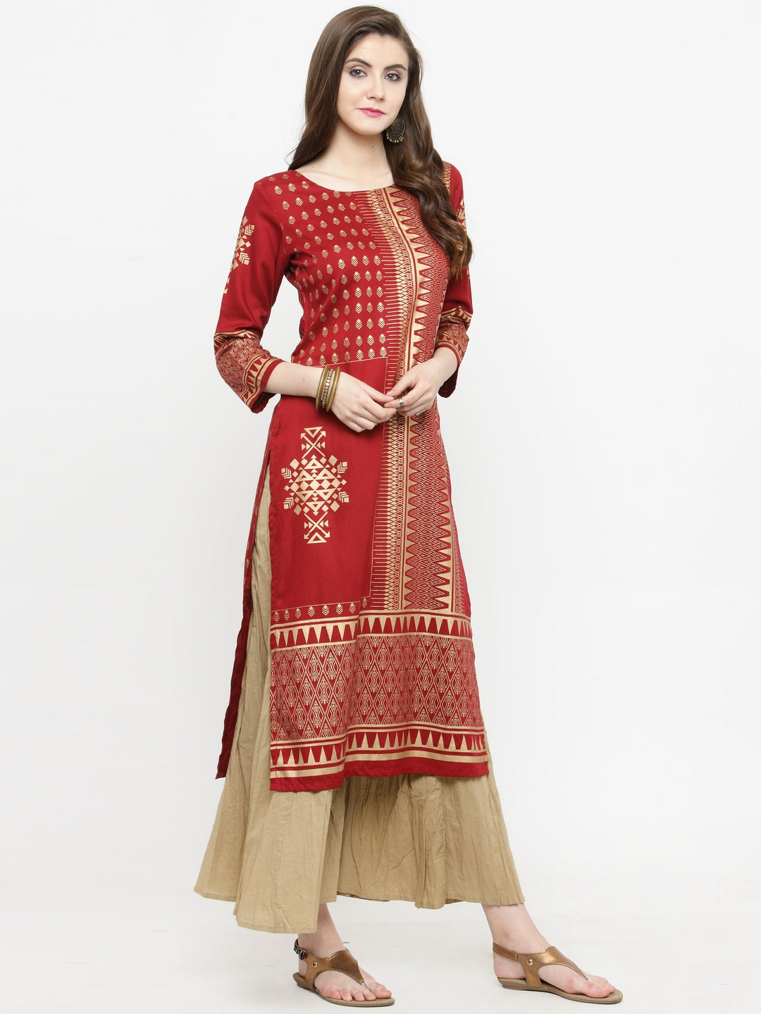 Varanga kurti with on sale palazzo