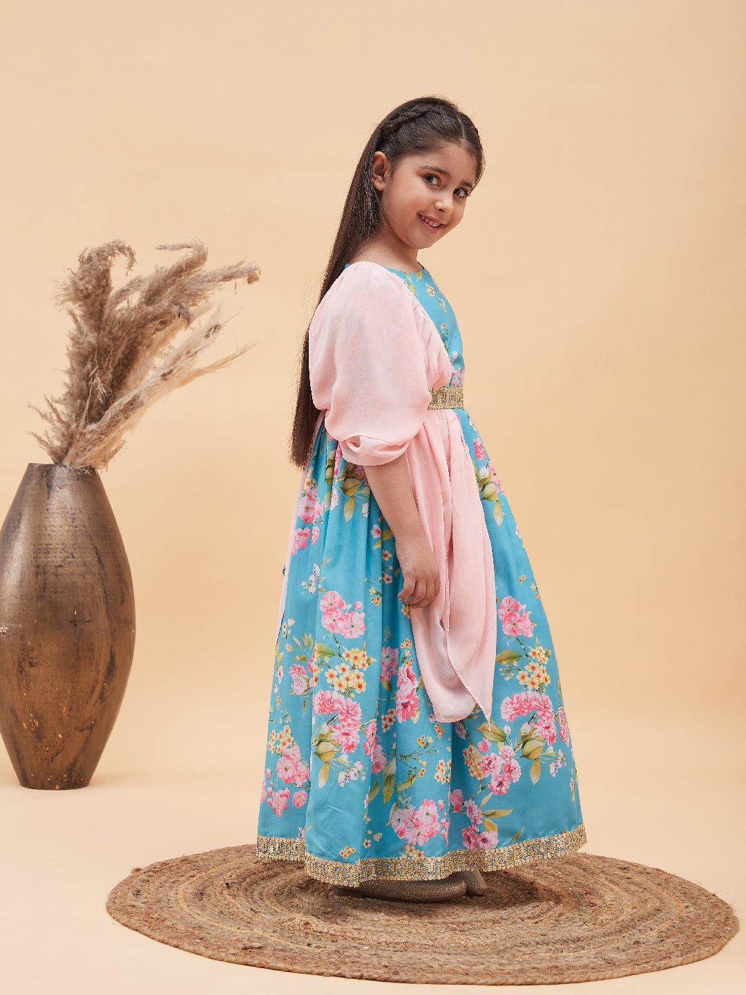 Lucaya 102 Yellow Colour Floral Print Chinon Sequin Crochet Kids Lehenga at  Rs 1199.00 | Surat| ID: 2850786118862