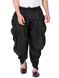 Thumbnail for Vastramay Men's Black Cotton Blend Dhoti - Distacart