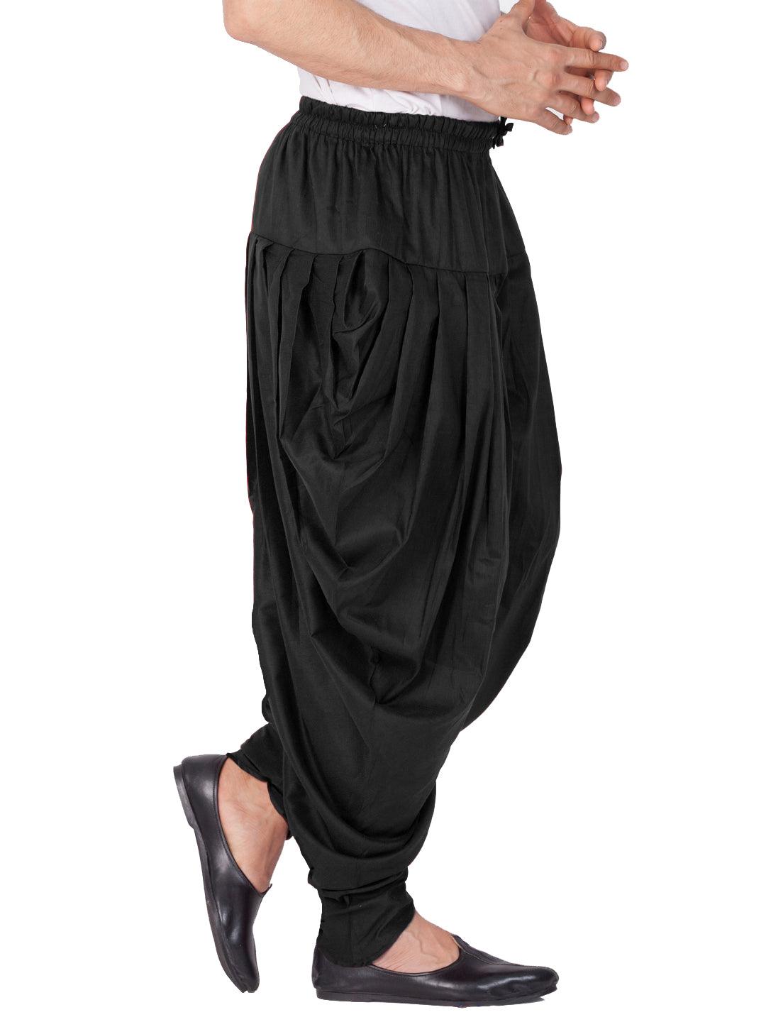 Vastramay Men's Black Cotton Blend Dhoti - Distacart