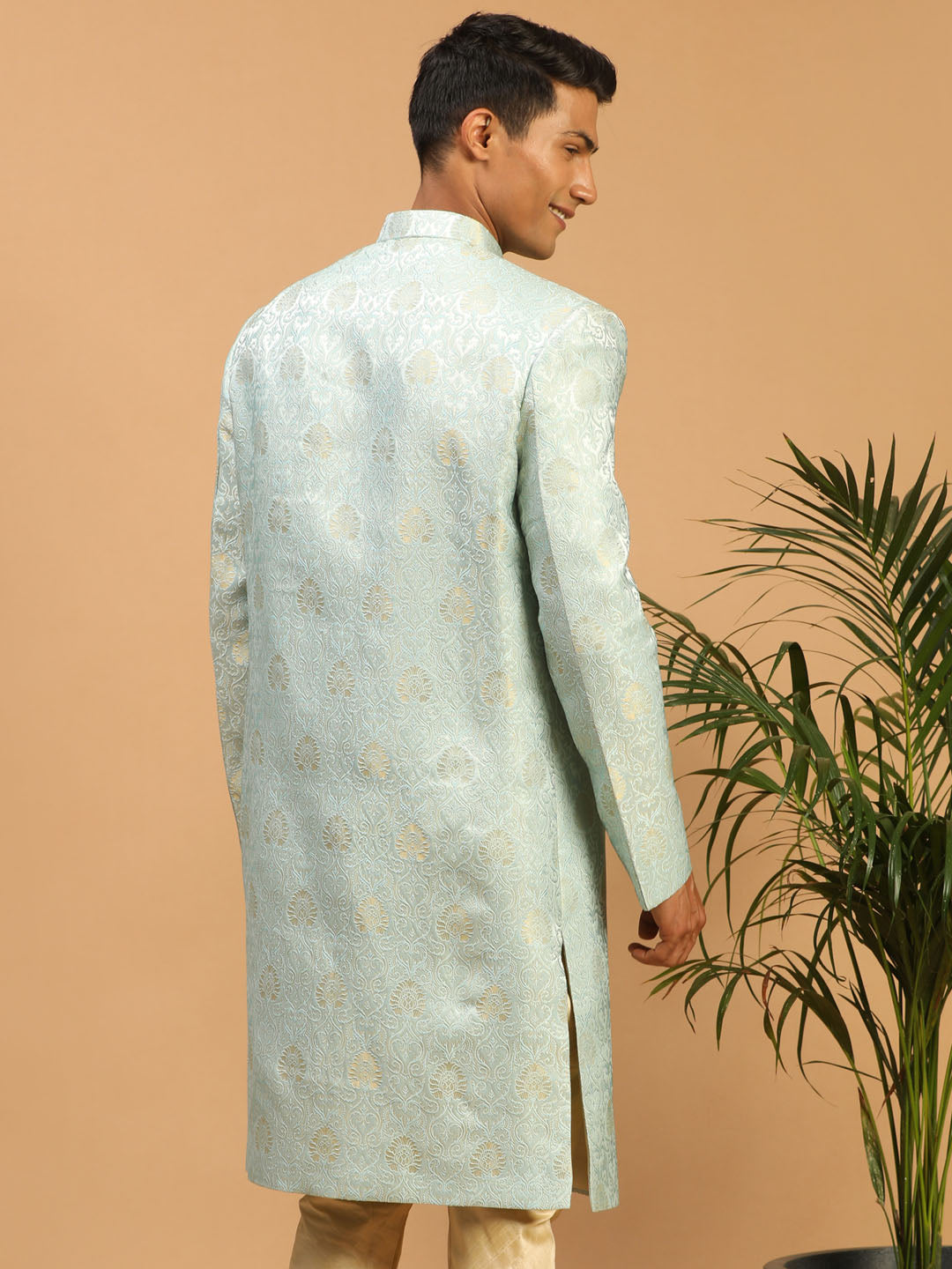 Vastramay Men's Brocade Sherwani Only Top - Distacart