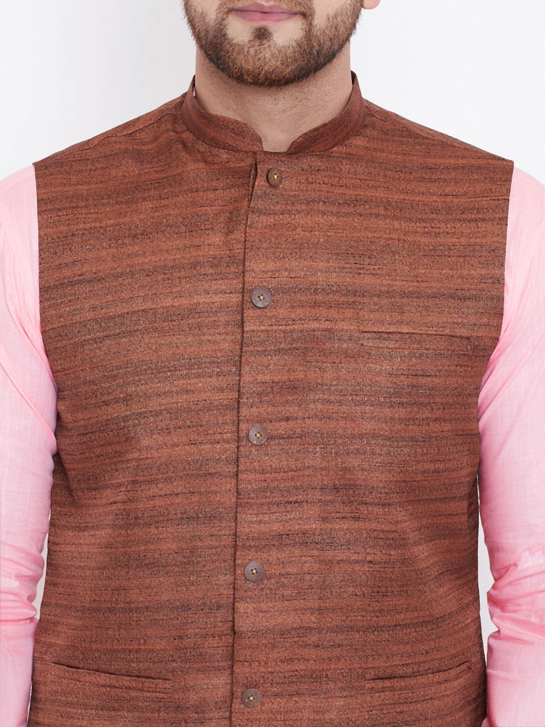 Buy Oora Men Coffee Cotton Blend Nehru And Modi Ethnic Jacket Online at  Best Prices in India - JioMart.