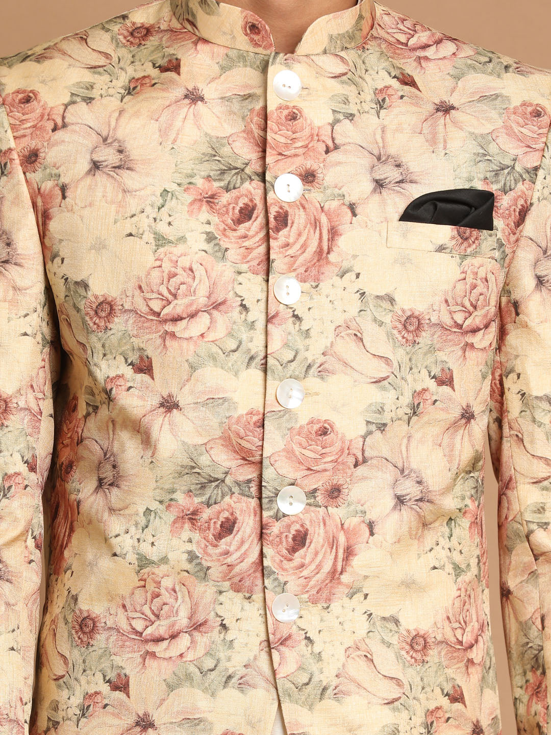 VASTRAMAY Men's Pink Floral Printed Blazer – vastramay