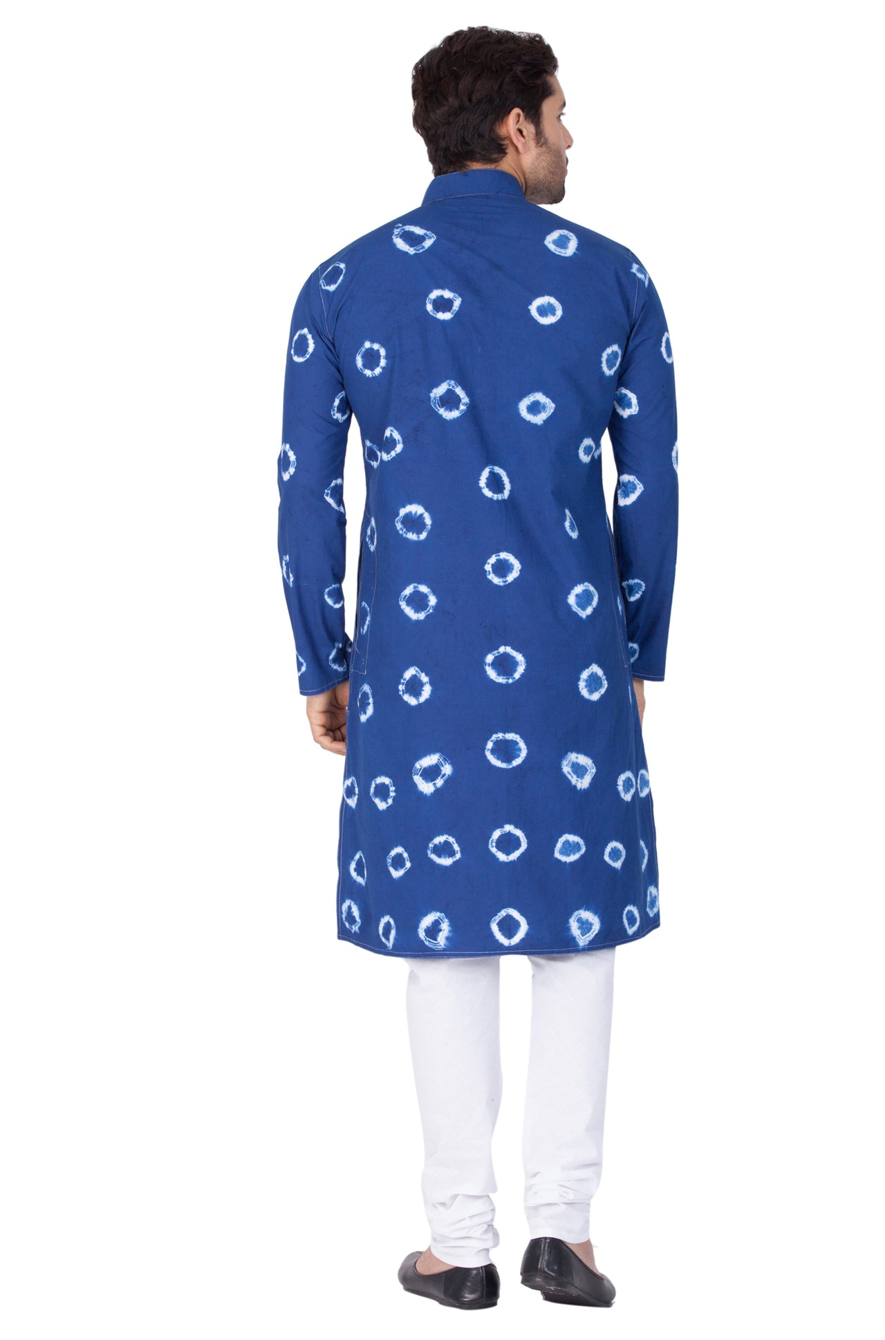 Vastramay Men's Blue Cotton Blend Kurta Pyjama Set - Distacart