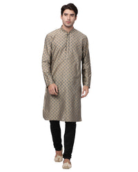 Thumbnail for Vastramay Men's Beige Cotton Blend Kurta Pyjama Set - Distacart