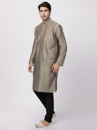 Thumbnail for Vastramay Men's Beige Cotton Blend Kurta Pyjama Set - Distacart