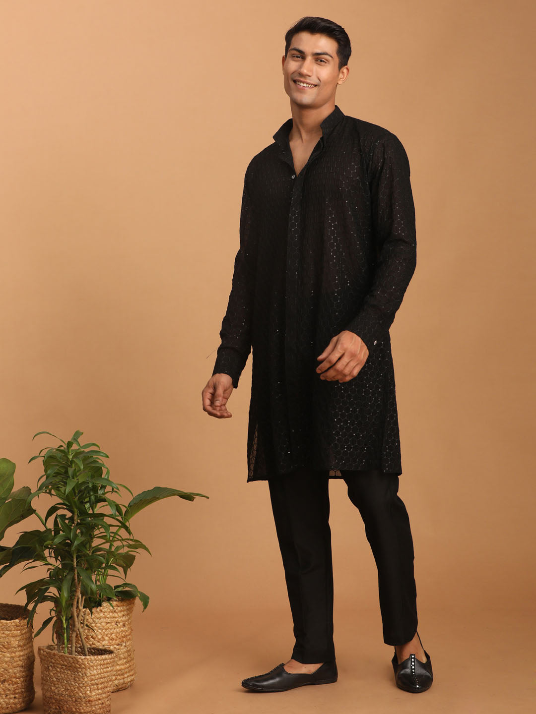 Black kurta pajama price new arrivals