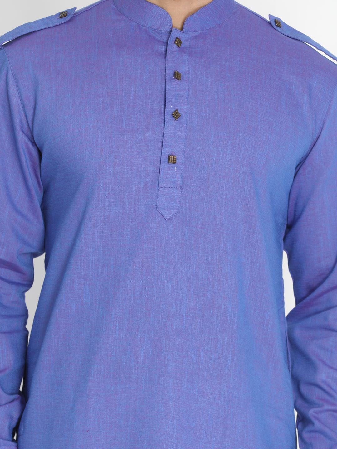 Vastramay Men's Purple Cotton Blend Kurta and Patiala Set - Distacart