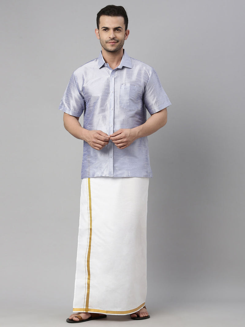 white shirt and mundu