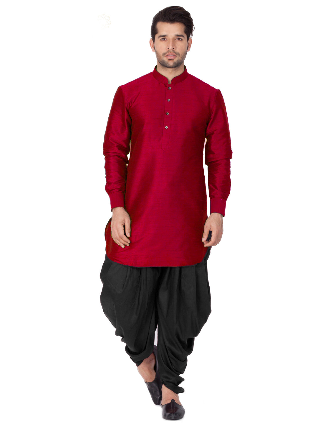 Vastramay Men's Black Cotton Blend Dhoti - Distacart