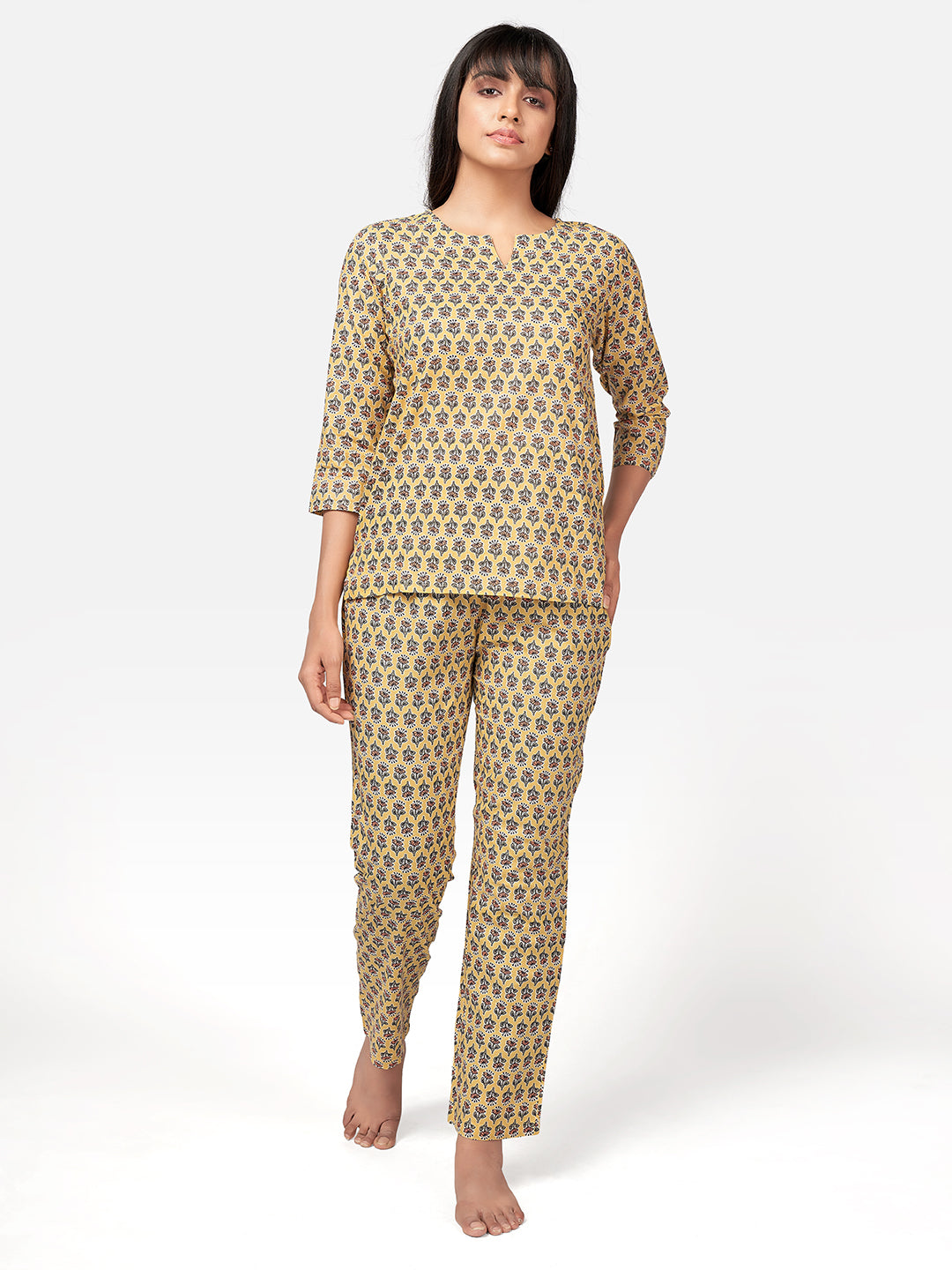 Buy NOZ2TOZ Women's Cotton Printed Shirt & Pajama Set Online at Best Price