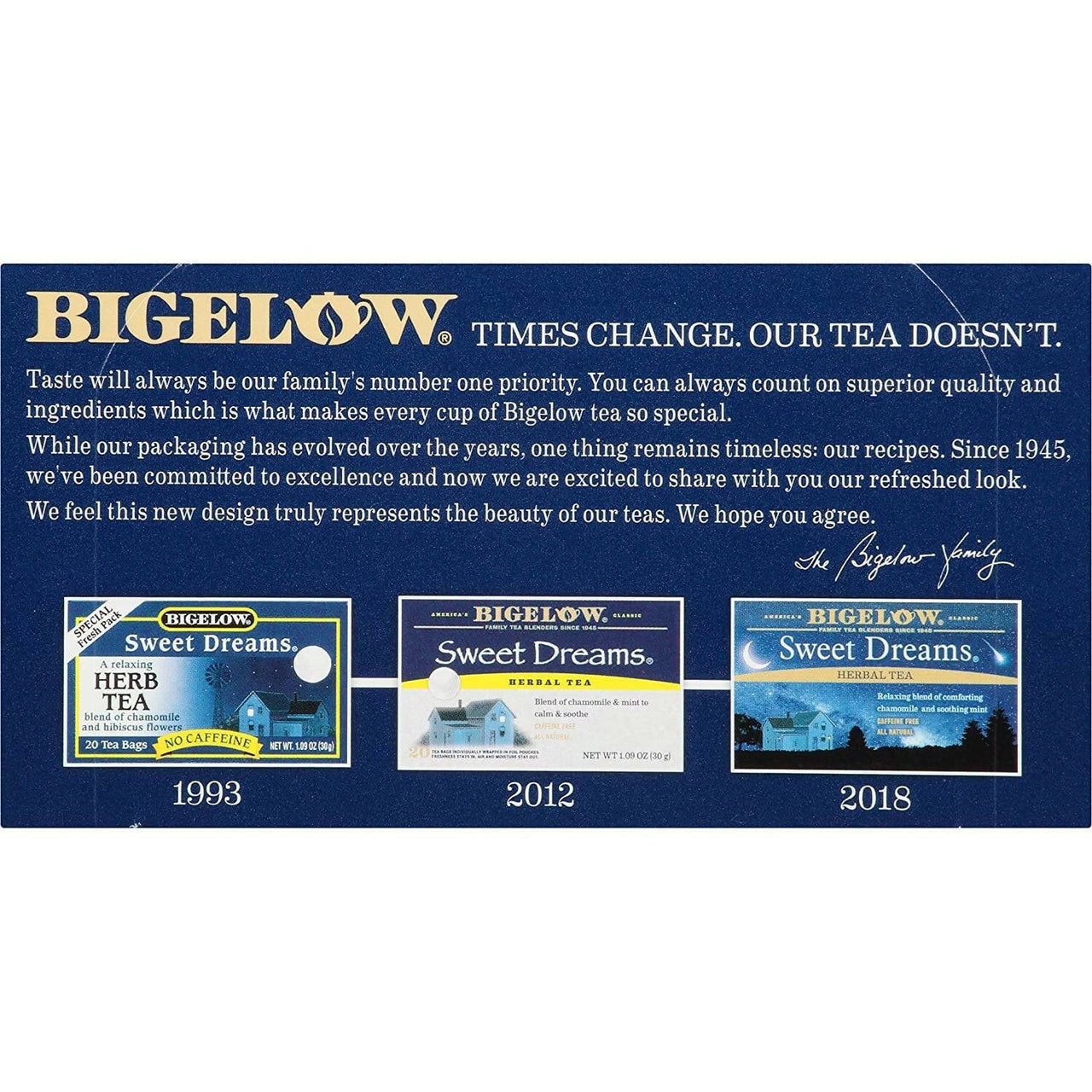 Bigelow Tea Sweet Dreams Herbal Tea Chamomile Smoothing Mint With Freshness & Aroma Caffeine Free - Distacart