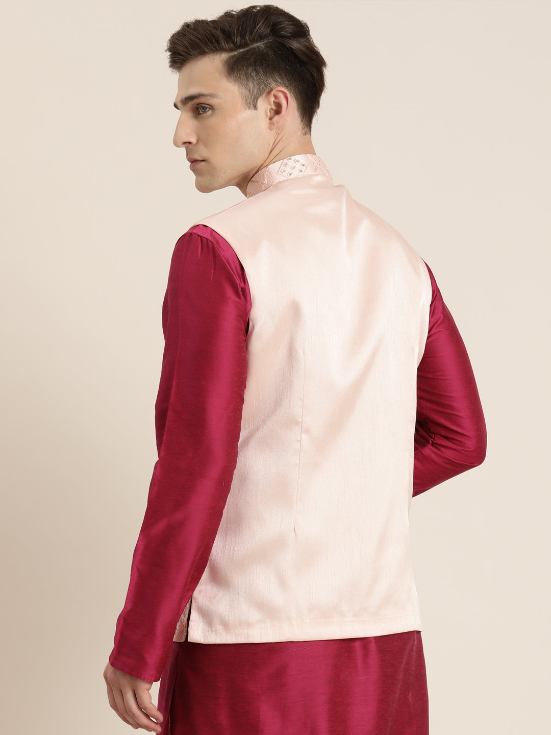 Buy Pink 3-Piece Ethnic Suit for Men by hangup Online | Ajio.com