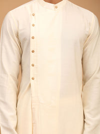 Thumbnail for Shrestha By Vastramay Men's Cream Viscose Jacket, Kurta And Pyjama Set - Distacart