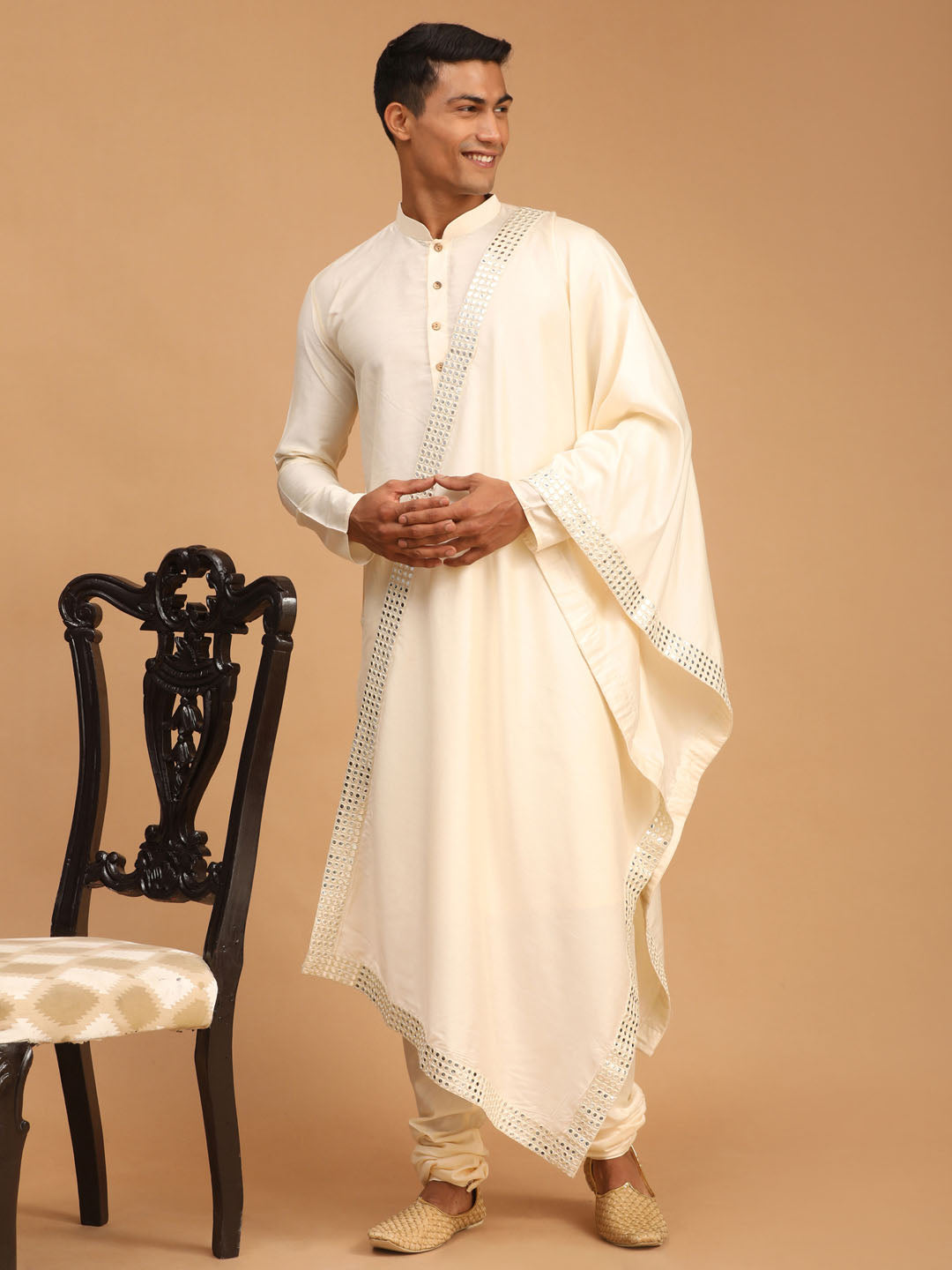 White kurta pajama with dupatta new arrivals