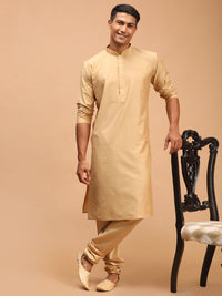 Thumbnail for Shrestha By Vastramay Men's Rose Gold Viscose Kurta Pyjama Set - Distacart