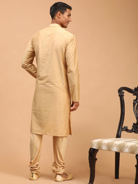 Thumbnail for Shrestha By Vastramay Men's Rose Gold Viscose Kurta Pyjama Set - Distacart