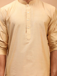 Thumbnail for Shrestha By Vastramay Men's Rose Gold Viscose Kurta Pyjama Set - Distacart