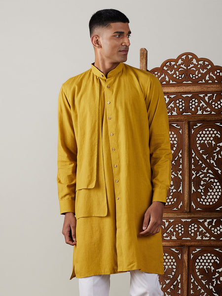 Shvaas by Vastramay Men's Mustard Cotton Kurta - Distacart