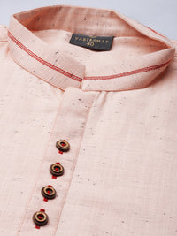 Thumbnail for Shvaas By Vastramay Men's Pink Organic Cotton Kurta - Distacart