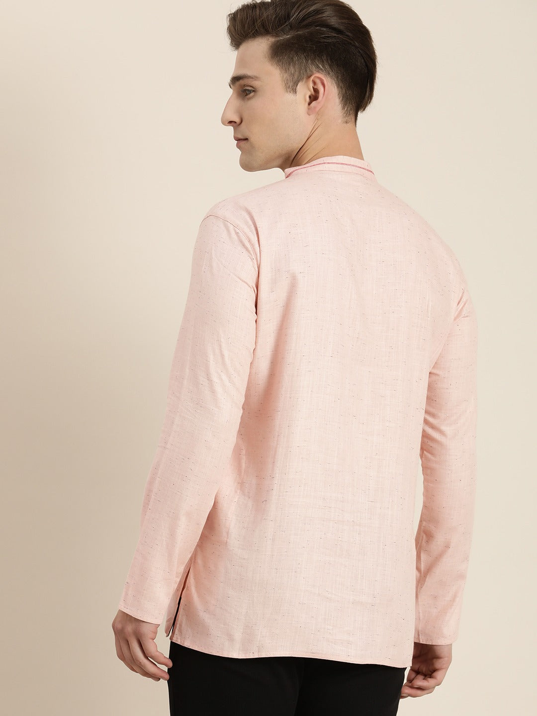 Shvaas By Vastramay Men's Pink Organic Cotton Kurta - Distacart