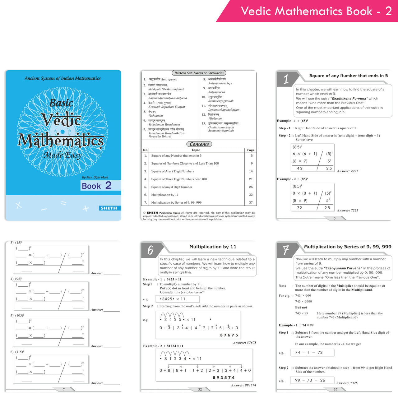Basic Vedic Mathematics| Set of 4| Maths Book| Ages 6-10 Years - Distacart