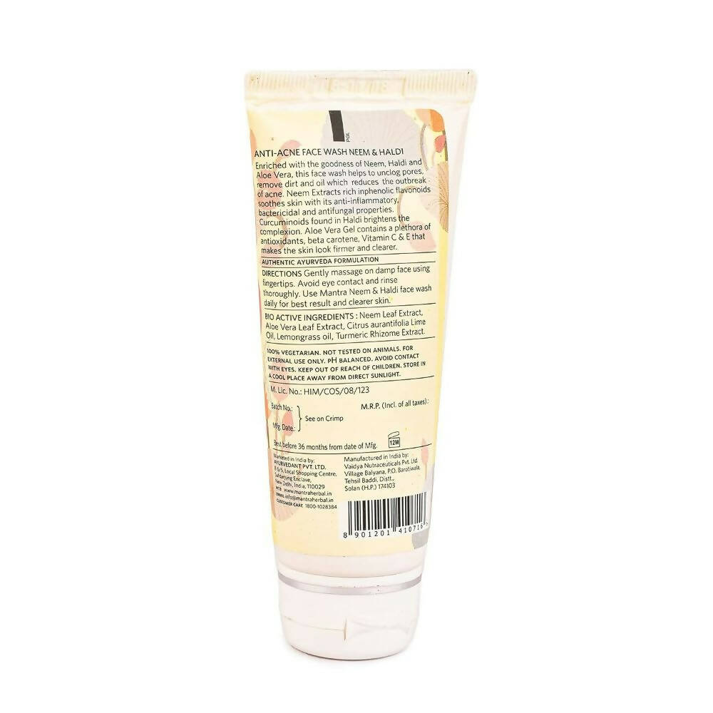 Mantra Herbal Neem and Haldi Anti-Acne Face Wash - Distacart