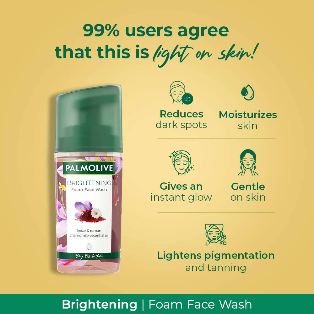 Palmolive Brightening Foam Face Wash - Distacart