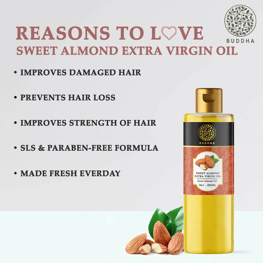 Buddha Natural Extra Virgin Cold Pressed Sweet Almond Oil - Distacart