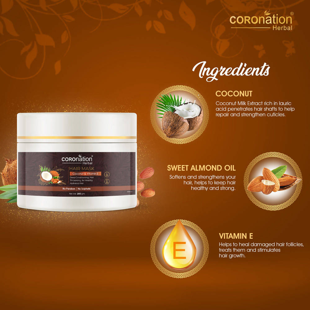 Coronation Herbal Coconut and Vitamin E Hair Mask - Distacart