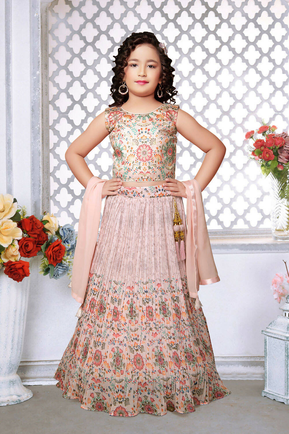 Pink Kids Lehenga Choli - Buy Pink Kids Lehenga Choli online in India