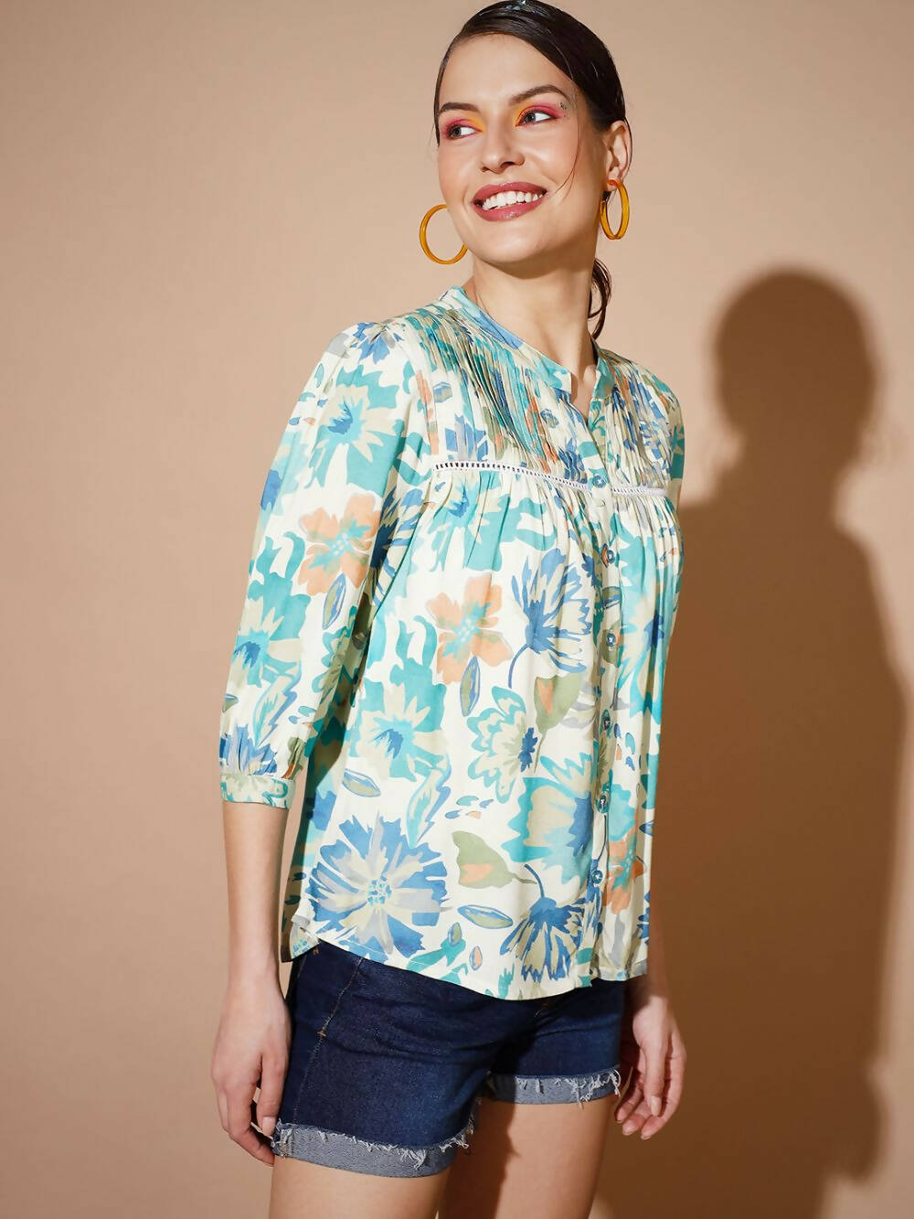 Myshka Women Multi Floral Tops - Distacart