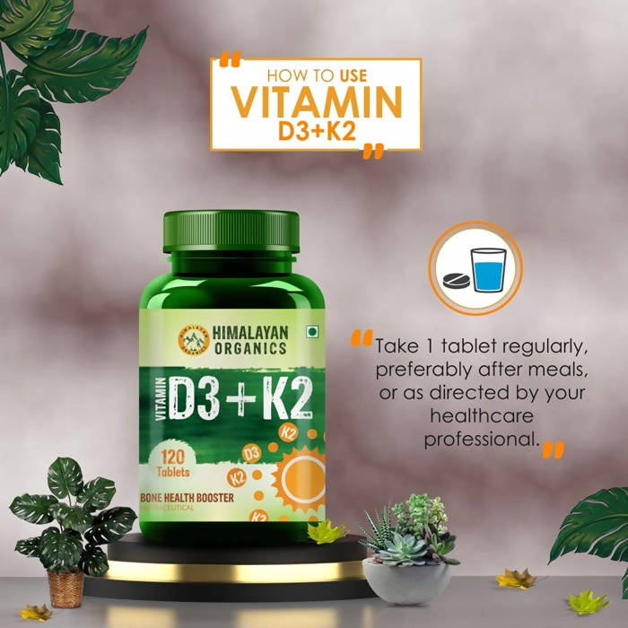 Himalayan Organics Vitamin D3 + K2 Promote Healthy Bones Nutraceutical: 120 Tablets Online