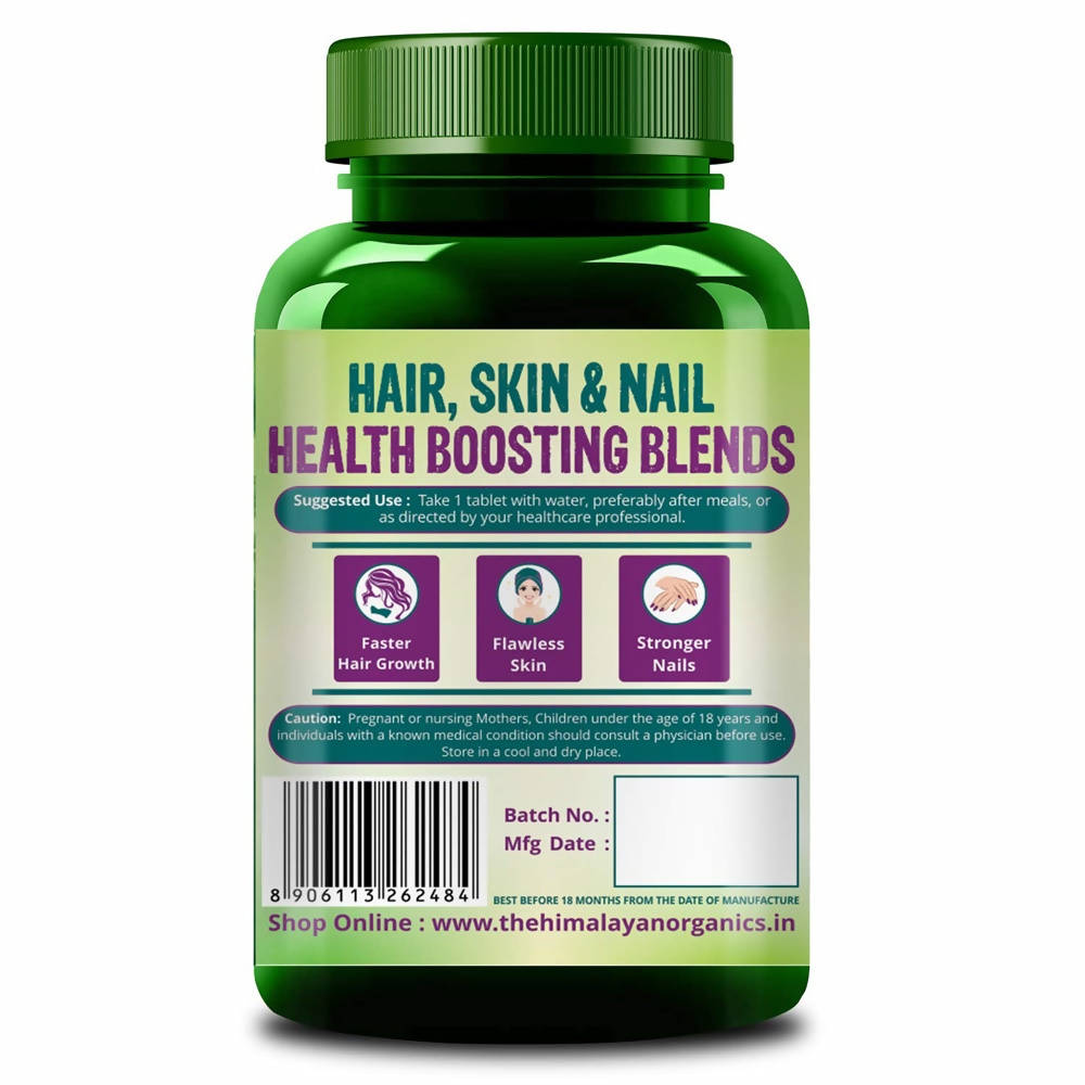 Himalayan Organics Biotin 10000 Mcg with Keratin + Piperine Tablets 