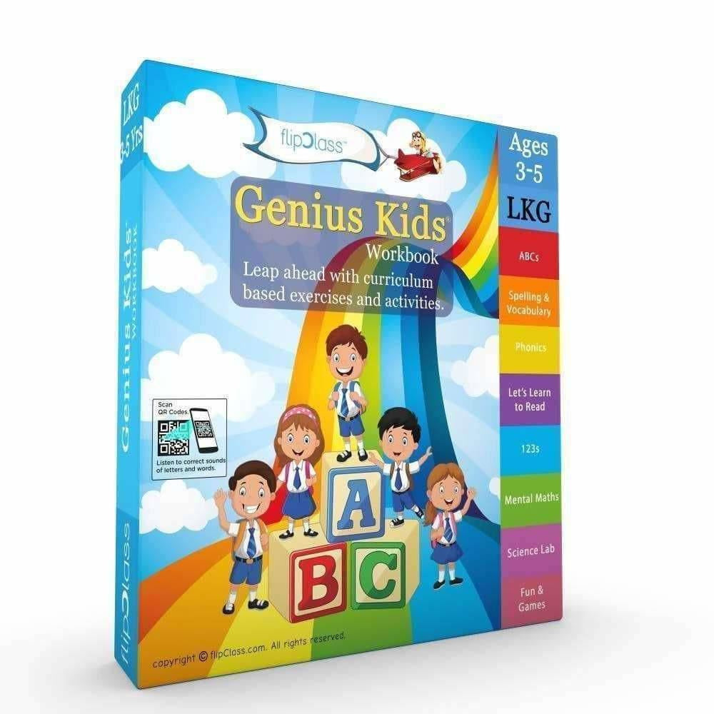 Genius Kids Workbook for UKG (KG-2) and Montessori (4-6 yrs)- Set of 8 Workbooks - Distacart