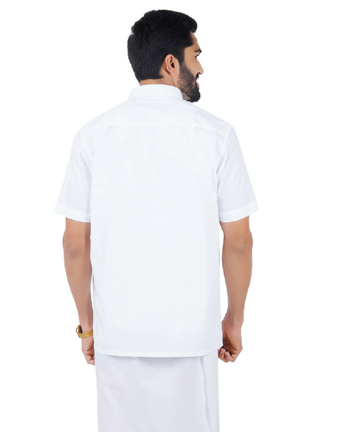 Ramraj Cotton Mens Half Sleeve Formal 100 % Cotton White Shirt - Distacart