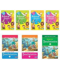 Thumbnail for Large Print Easy to Read Moral & Panchtantra Stories Books Set of 7| Children Stories Books| Ages 6 - 12 Year - Distacart