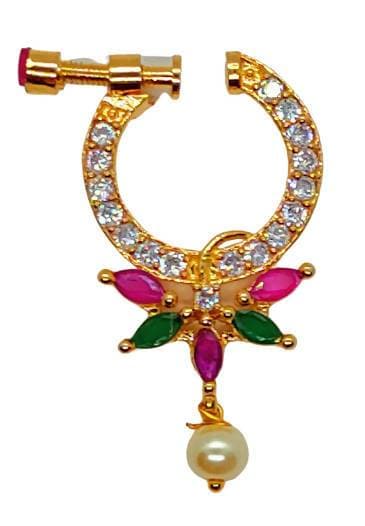 Jodha Gold-plated Plated Alloy, Brass Nose Ring Price in India - Buy Jodha  Gold-plated Plated Alloy, Brass Nose Ring online at Shopsy.in