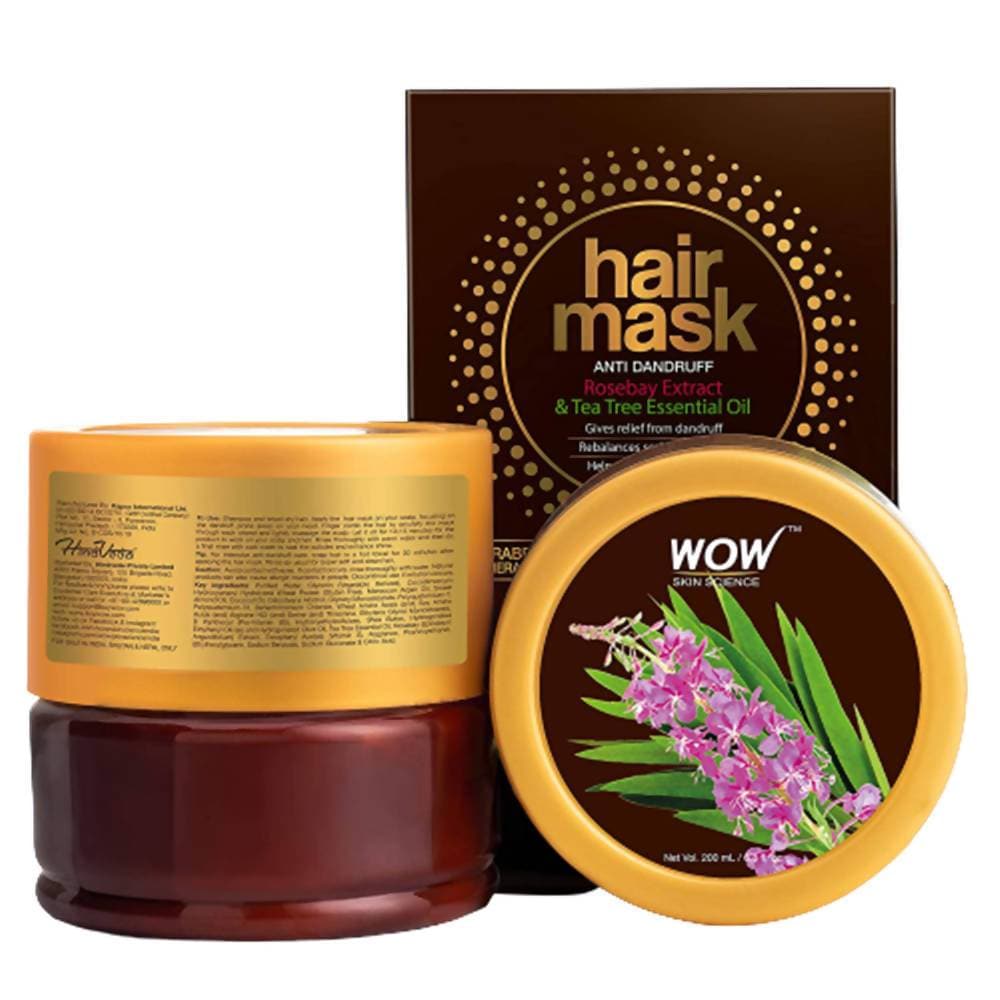 Wow Skin Science Rosebay Extract & Tea Tree Essential Oil Anti-Dandruff Hair Mask