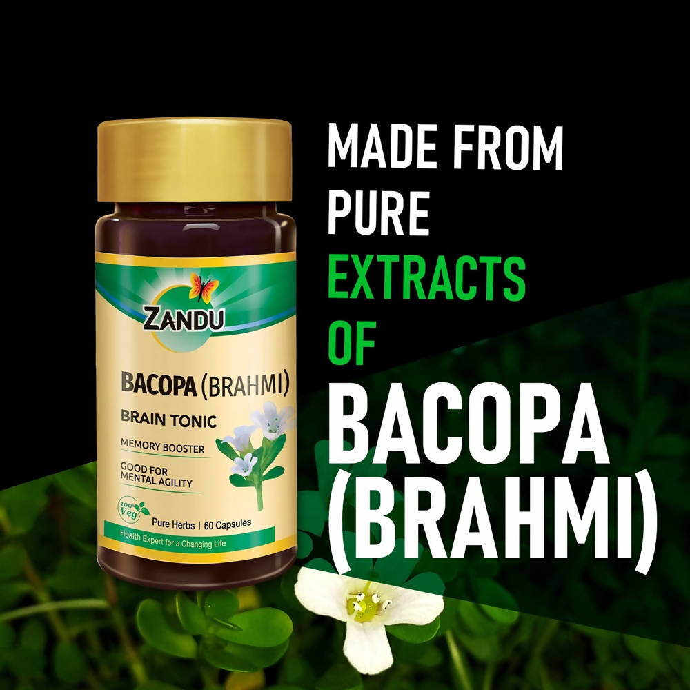 Zandu Bacopa (Brahmi) Brain Tonic Capsules uses