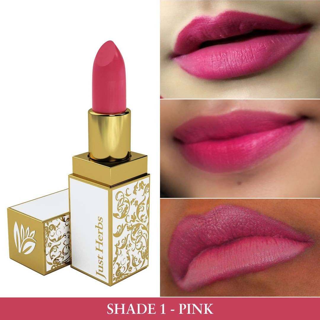 Just Herbs Herb Enriched Ayurvedic Lipstick (Pink, Shade no. 1) - Distacart