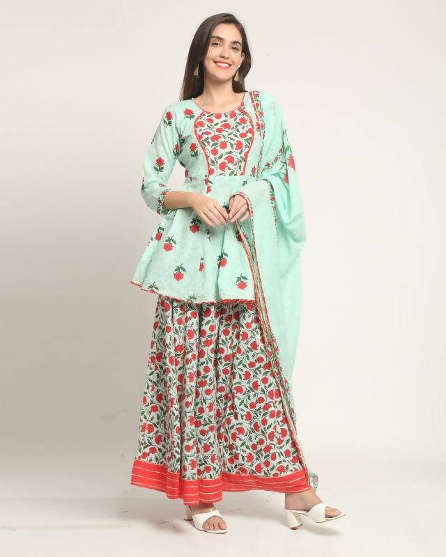 Jaipuri Designer Pink Cotton Kurti With Pant, Dupatta Set, Boho Wedding  Dress, Gift for Her, Cotton Kurti Plazo Set, Mother's Day Gift - Etsy Sweden