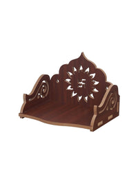 Thumbnail for eCraftIndia Brown Decorative Beautiful Wooden Pooja Temple - Distacart