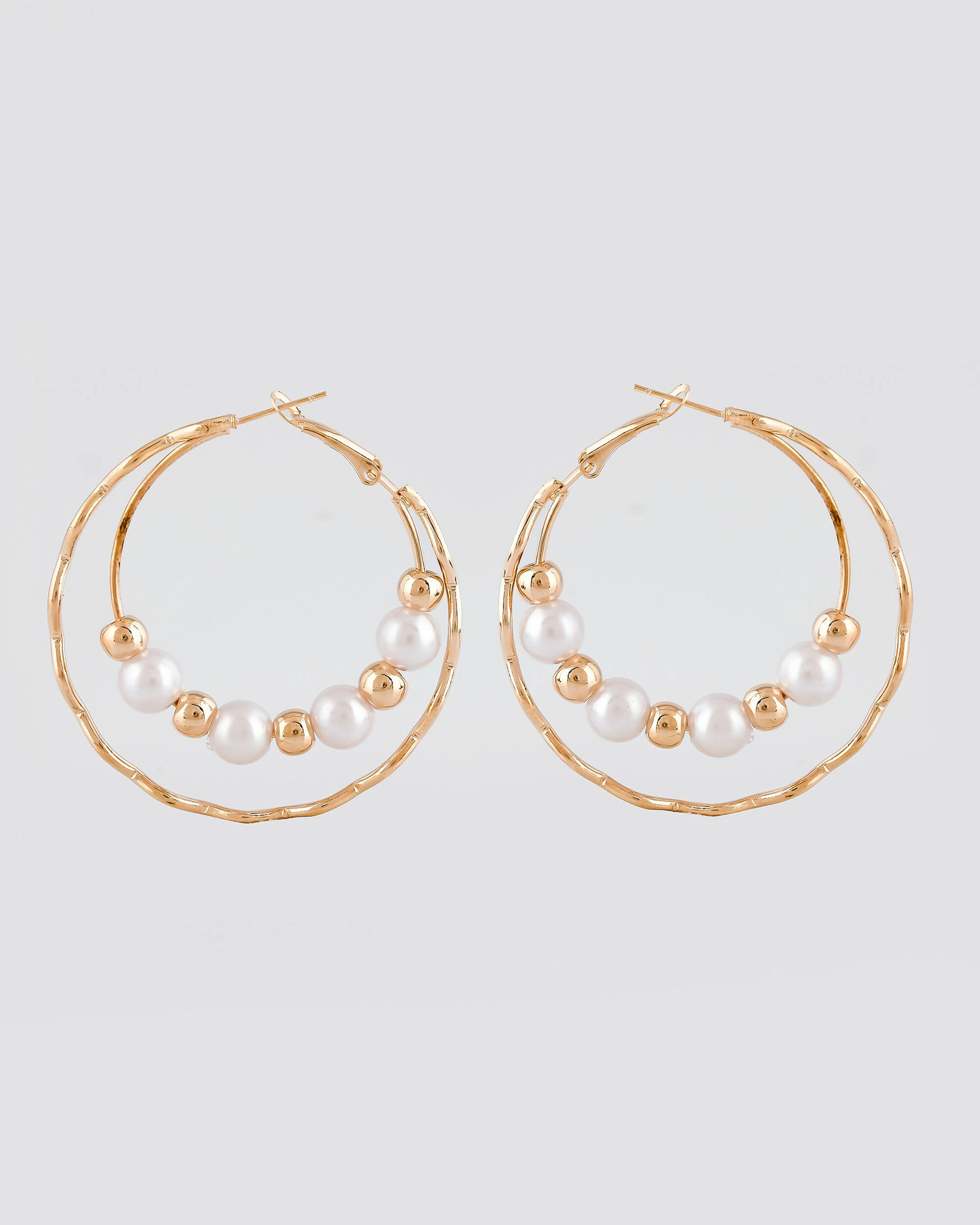 Victoria Hoop Earrings - Stainless Steel – Pearls And Rocks