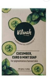 Thumbnail for Vilvah Cucumber, Curd & Mint Soap