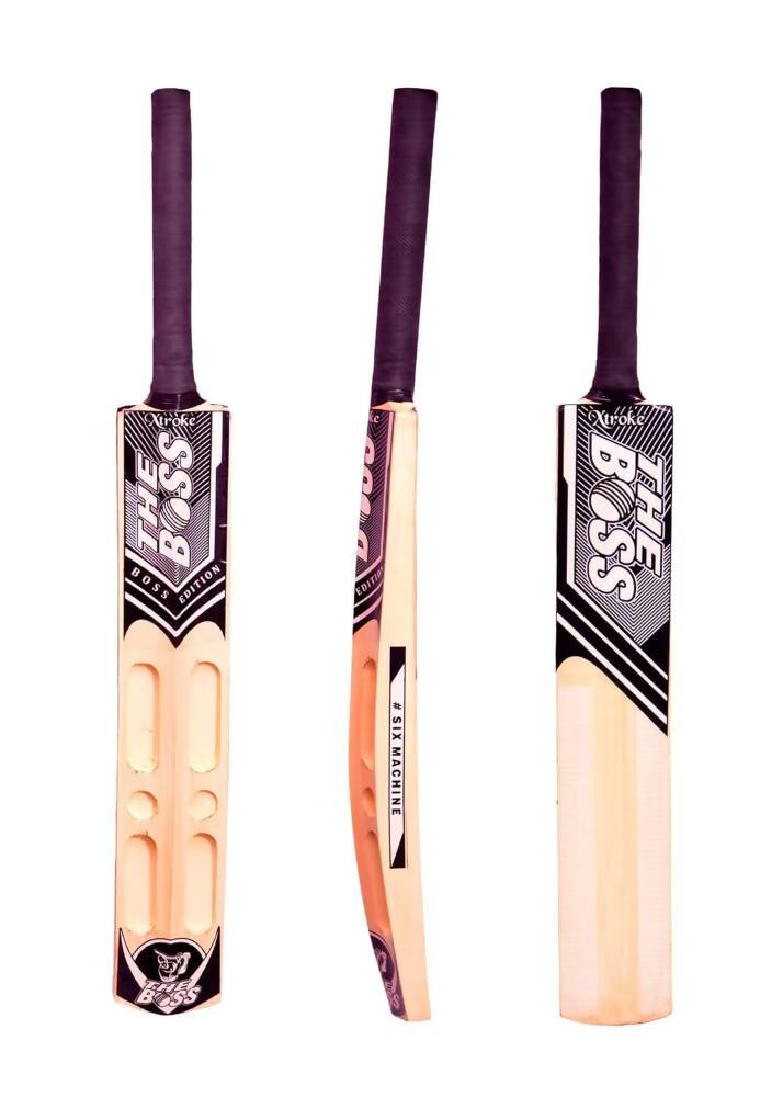 Xtroke The Boss Scoop Edition Popular Willow Premium Cricket Bat (Size 4) - Distacart